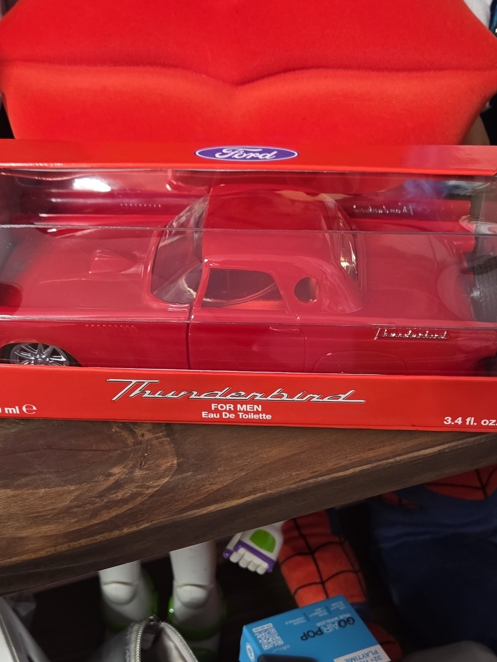 Ford Thunderbird Red Collectible Car Bottle